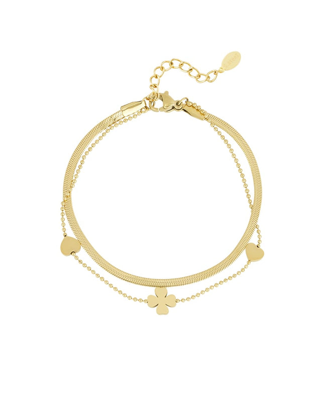 armband clover heart