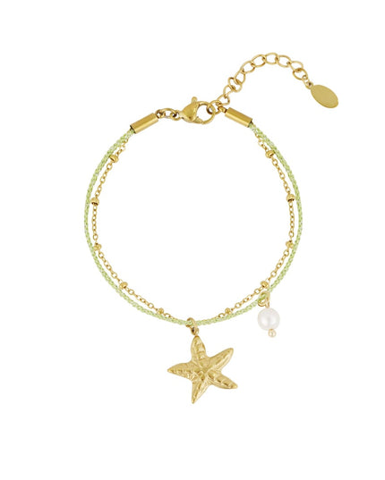 armband zeester parel