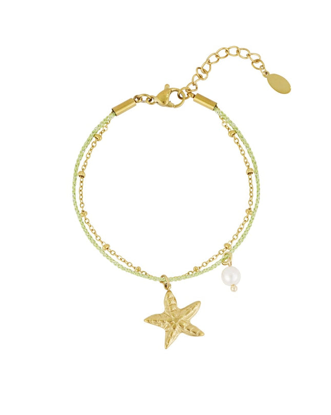 armband zeester parel