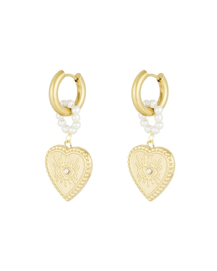 charming heart oorbellen