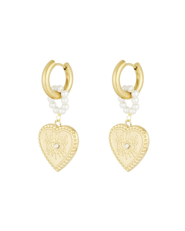 charming heart oorbellen