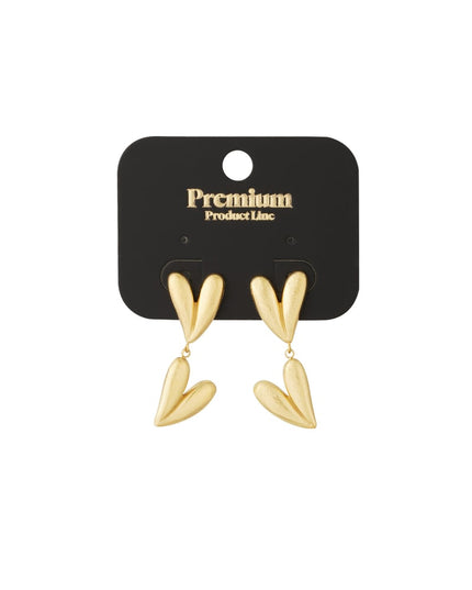 double heart oorbellen