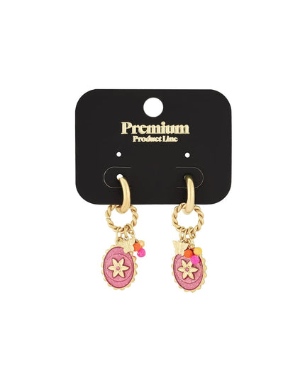 pink stardust oorbellen