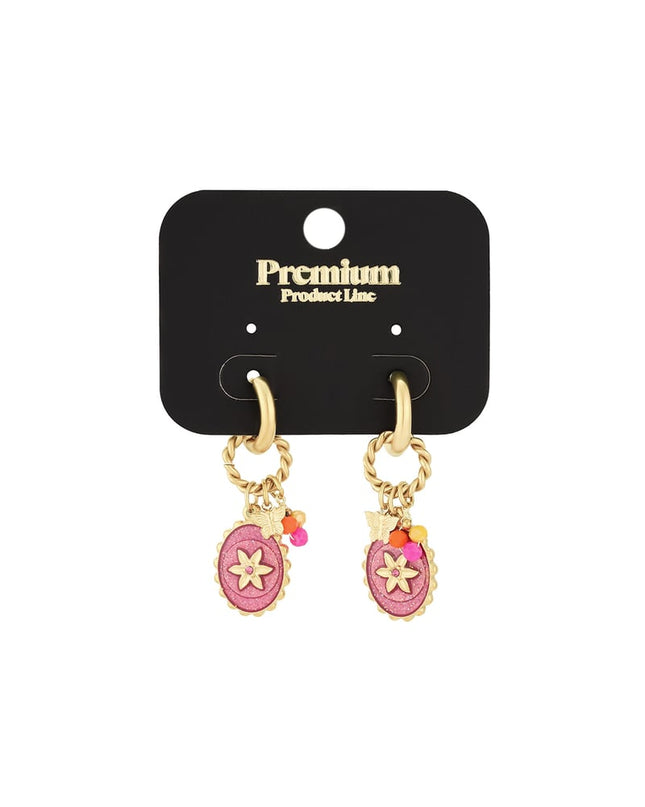 pink stardust oorbellen