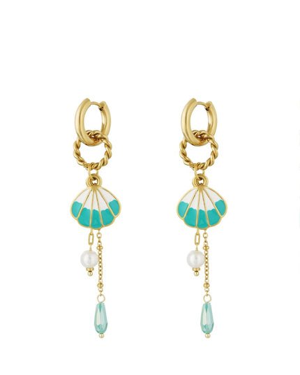 grote schelp oorbellen