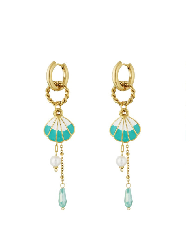 grote schelp oorbellen