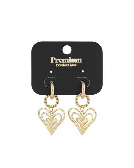 oorbellen what's love - Goud kleur kleurig