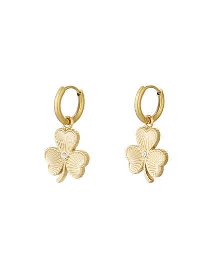 four-leaf clover oorbellen