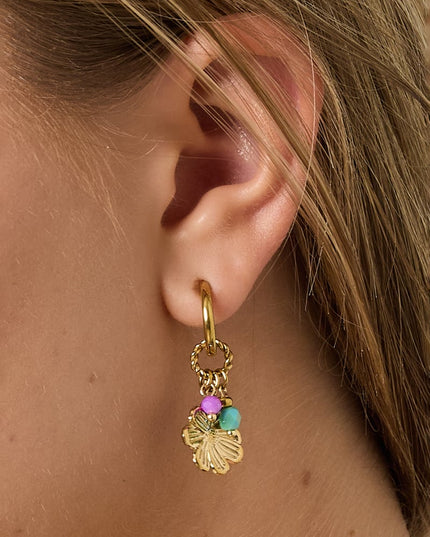 Flower Happy Charm oorbellen