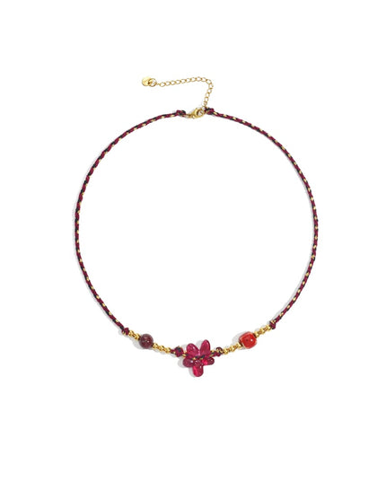 Polyester Beaded Necklaces Flower Casual Daily Simple Series Women's jewelry