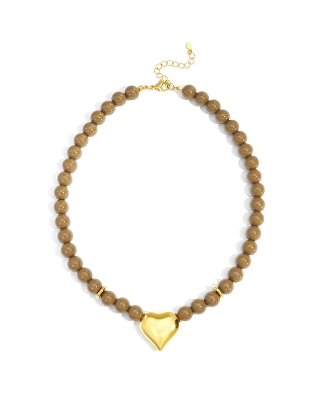 Acrylic Beaded Necklaces Heart Casual Daily Simple Series Women's jewelry