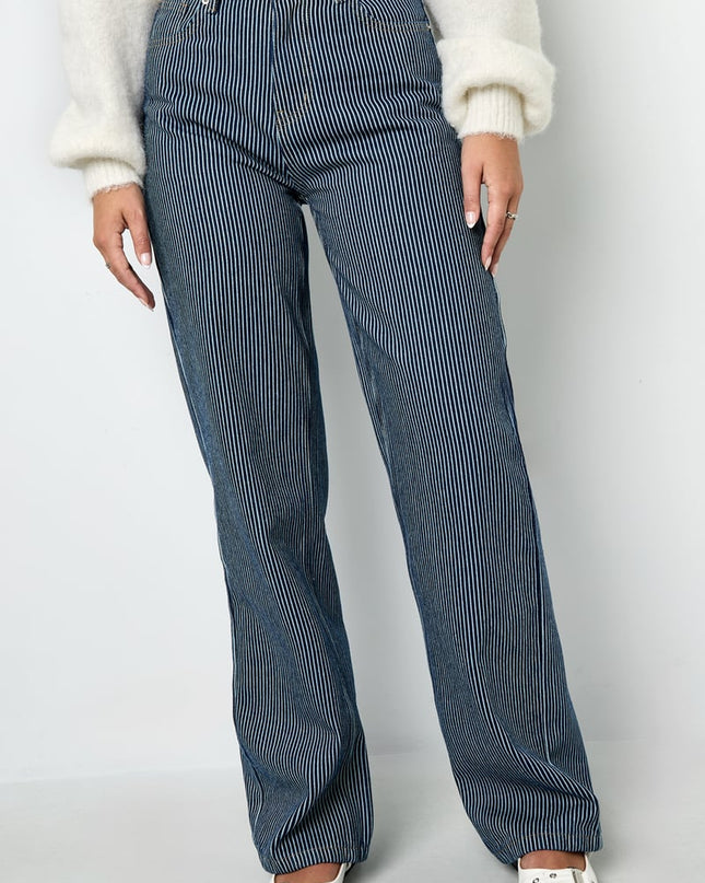 Cotton Denim pants Stripes Casual All Fit  Clothes