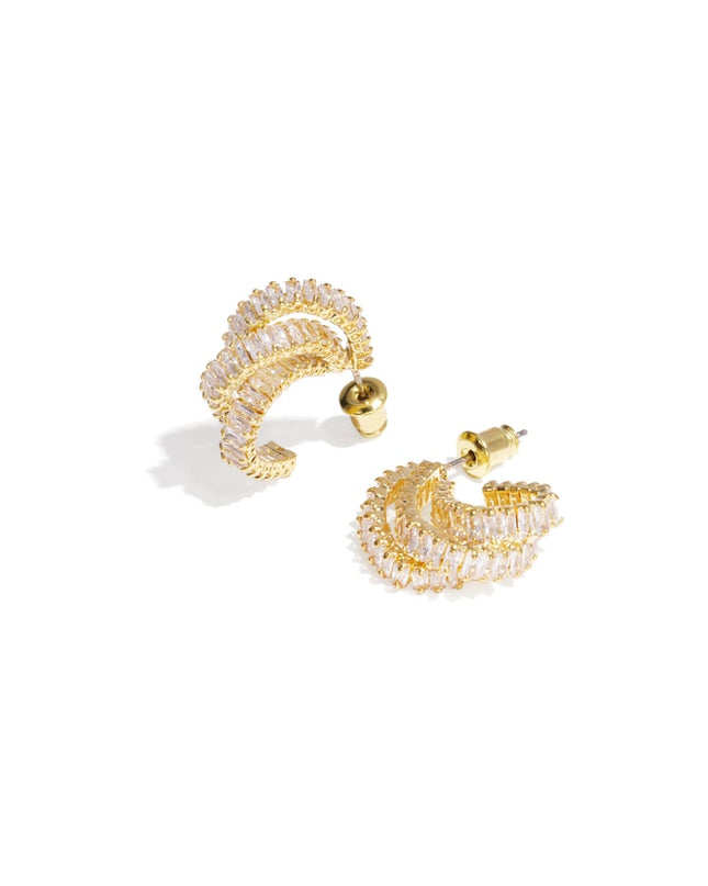 Koperen creolen geometrische elegante kerst luxe serie dames sieraden