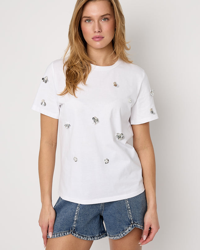 T-shirt met pailletten