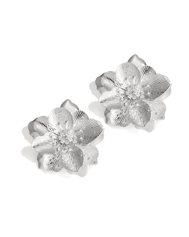 Big luxe flower earrings