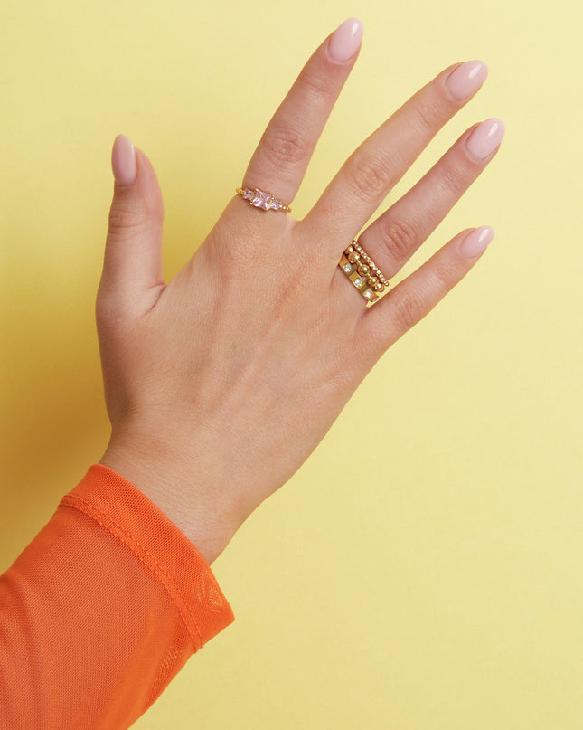 Minimalistische ring met steentjes