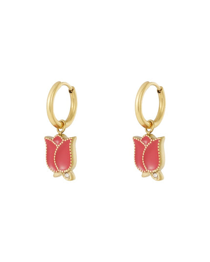 Oorbellen van roestvrij staal met bloemenmotief, casual, dagelijks, eenvoudig, serie, damessieraden