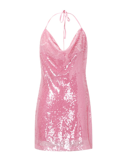 Jurk met waterval-effect en pailletten