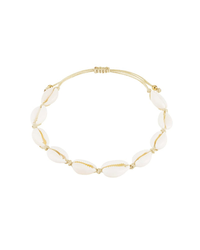 Enkelbandje Shell Beach Goud kleur Schelpjes