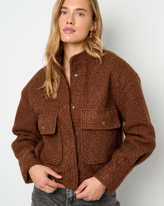 Boucle bomber jacket