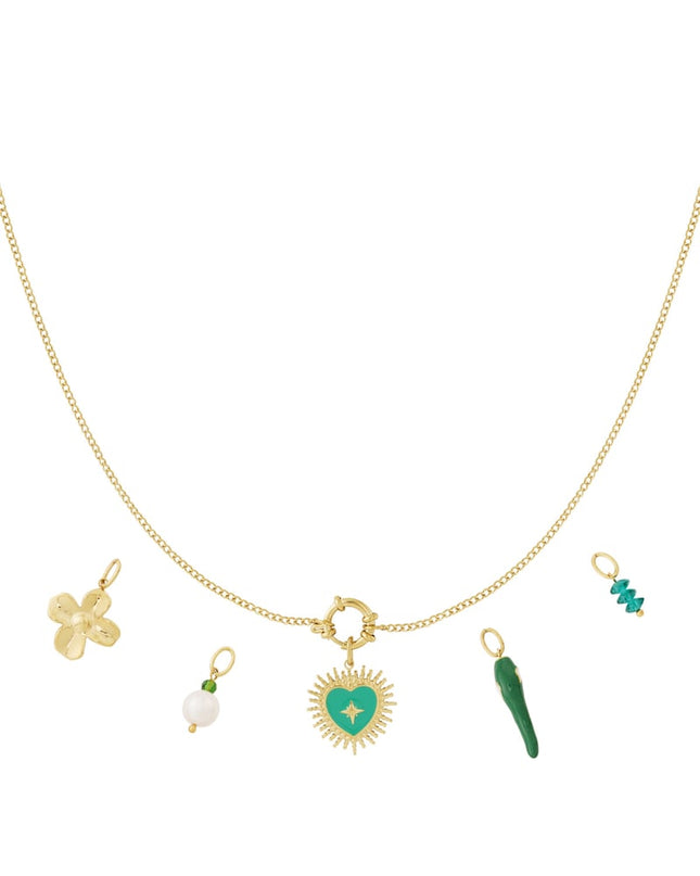 Groene hart DIY ketting