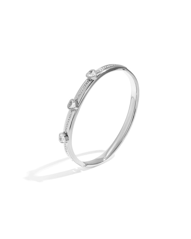 Armbanden van roestvrij staal met hart, casual, dagelijks, eenvoudig, serie, damessieraden