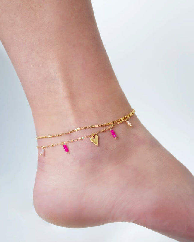 double love enkel armbandje