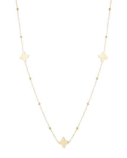 lange ketting met vijf bloemen