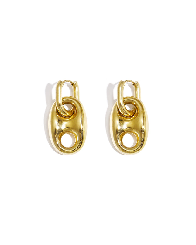 Oorbellen met knop detail