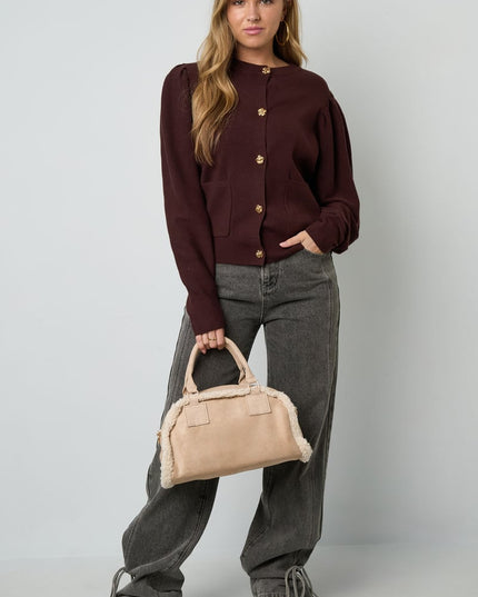 Shoulder bag with teddy details