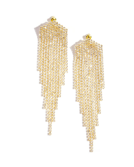 Koperen oorbellen met hanger, geometrisch, elegant, kerst, luxe serie, damessieraden