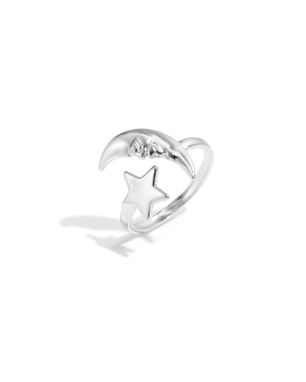 Roestvrijstalen minimalistische ringen Star Casual Daily Simple Series Dames sieraden