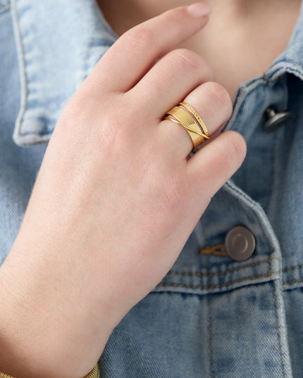 stacked treasures ring