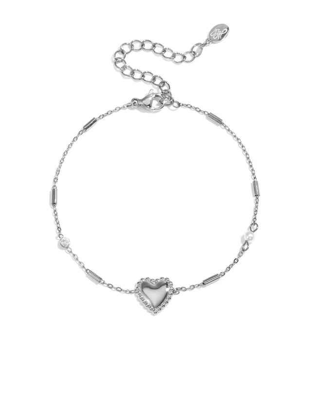 Elegant Heart Charm Bracelet - All Fit, Casual Style