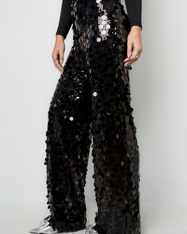 Polyestervezel (polyester) Rechte broek Pailletten Elegante All Fit Kleding