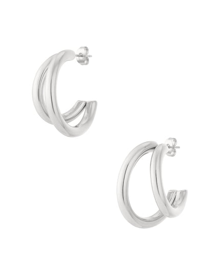 Small double hoop earrings