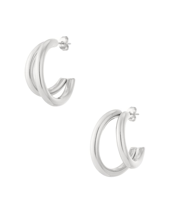Small double hoop earrings