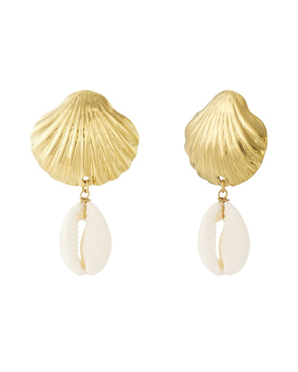 Schelp en schelp oorbel