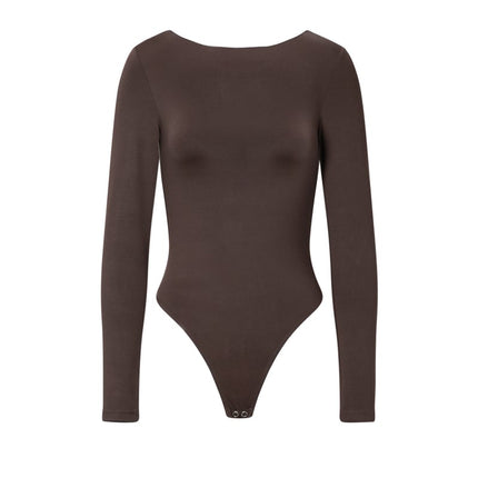 Nylon Shapewear Bodysuit Solid color Basic All Fit  Clothes