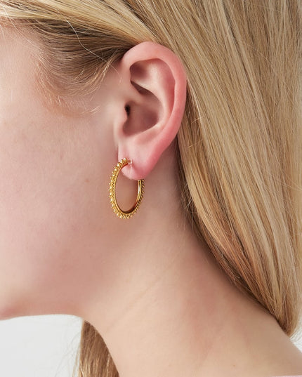 Zonnestralen hoepel clip oorbellen