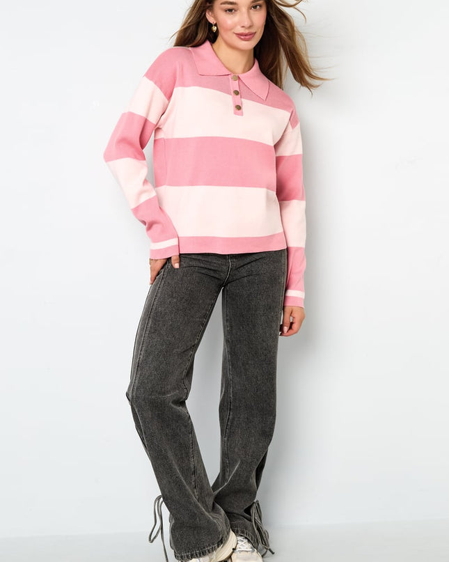 Gebreide truien Strepen Casual Herfst/Winter