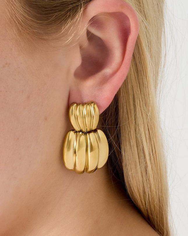 Oorbellen van roestvrij staal, geometrisch, casual, dagelijks, eenvoudig, serie, damessieraden