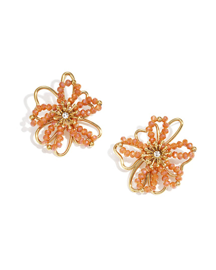 Roestvrijstalen oorbellen met bloemmotief, casual, dagelijks, eenvoudig, serie, damessieraden