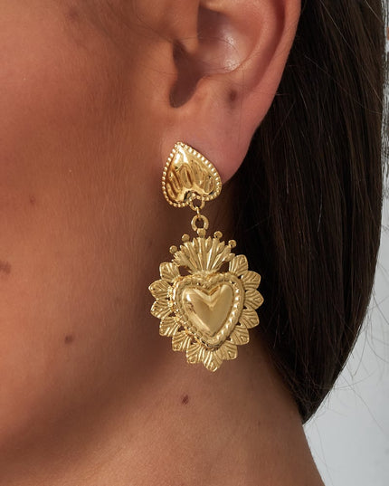 Omgekeerde hart oorbellen