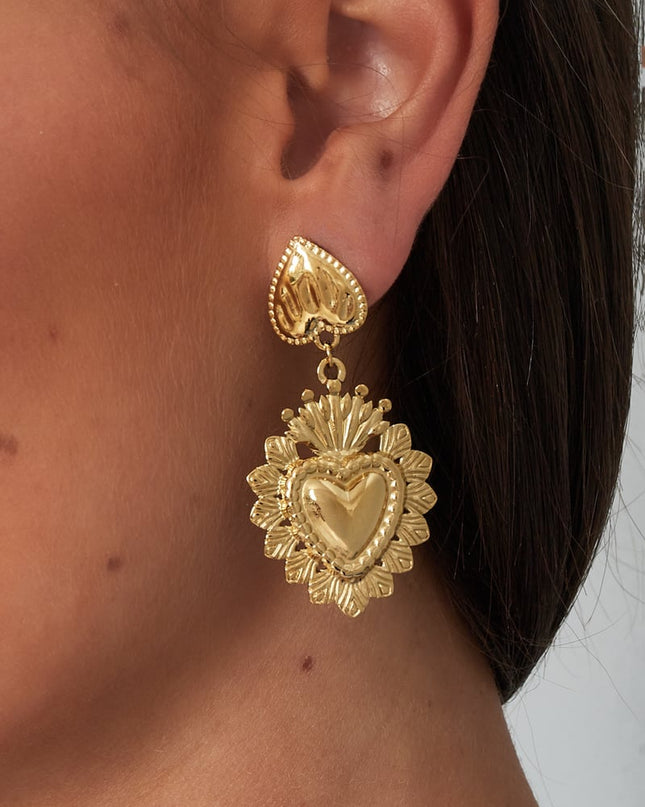 Omgekeerde hart oorbellen