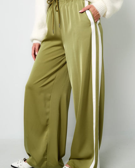 Satin Pants Stripe
