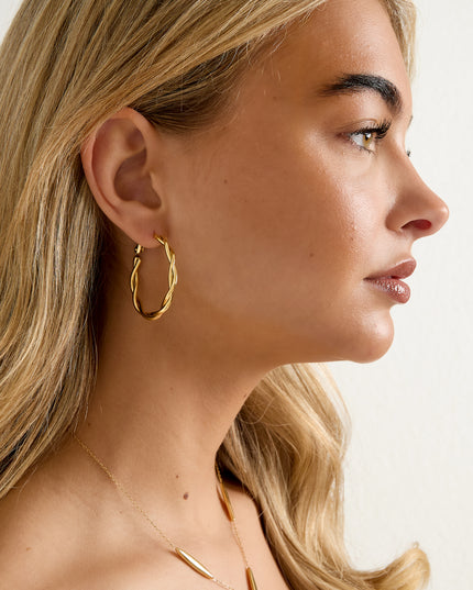 Twisted hoop earrings M