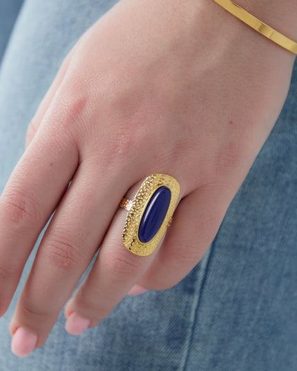 Gekleurde steen ring