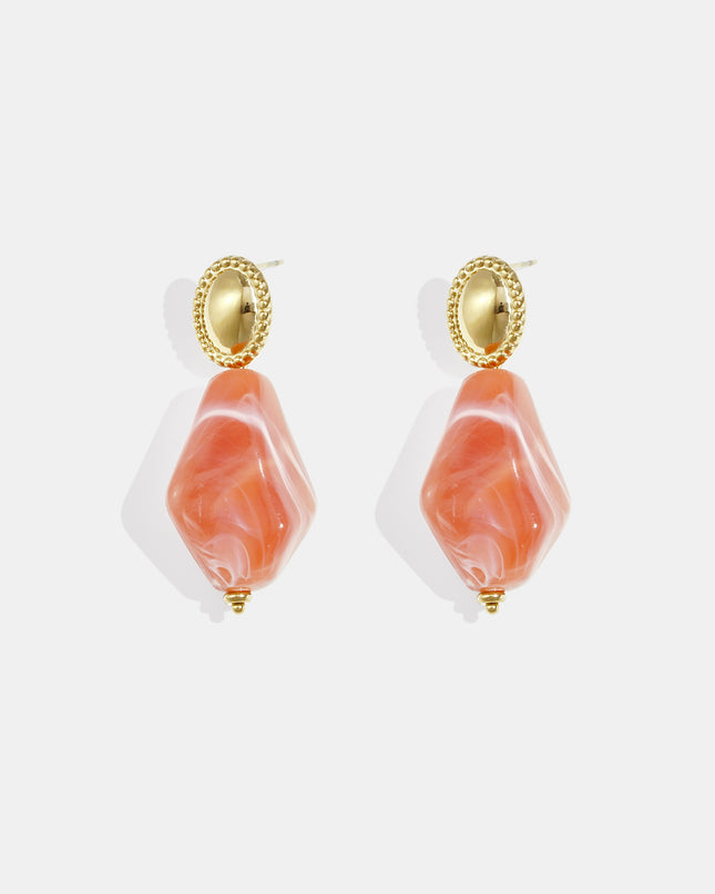 Roestvrijstalen hangende oorbellen met onregelmatige vorm, casual, dagelijks en romantisch, uit de dames sieradenserie.