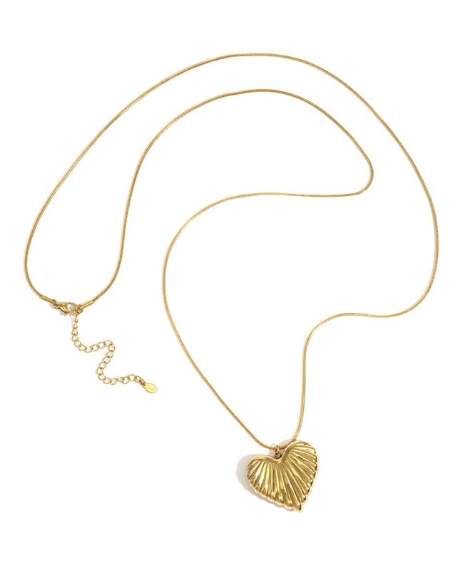 Stainless Steel Long Necklaces Heart Casual Daily Simple Series Women's jewelry